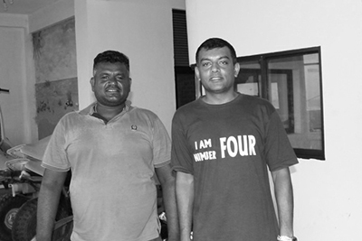 Fisherman Wasantha Kumara and Diver Dharshana Jayawardena